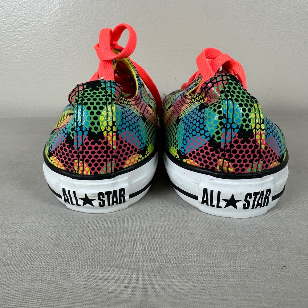 Converse Women's 9 Chuck Taylor All Star Low Top Multi-Color Heart Neon - Picture 4 of 8